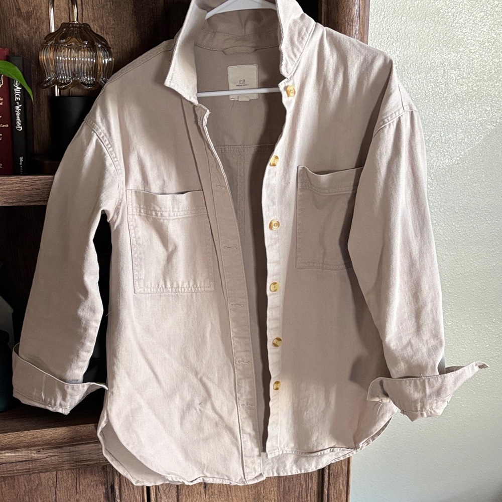 Thread & Supply Light Tan Shirt Jacket